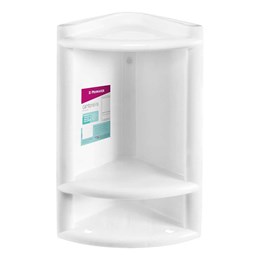 Porta Shampoo Canto Plástico Branca [ 1012-2 ] - Primafer