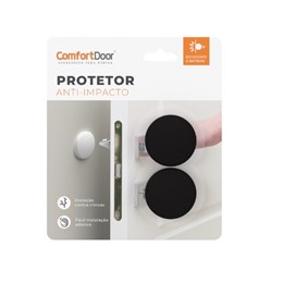 Protetor red adesivo plastico preto 40mm c/ 02 [ 00332 ] comfortdoor