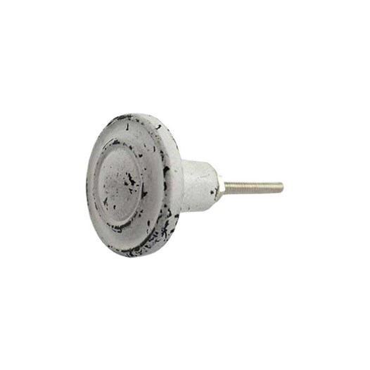 Puxador botao frizado metal branco [ 58619 ]  venus victrix