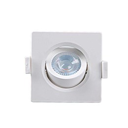 Spot Embutir Dicróica Branco com Lâmpada LED 5W 3000K Quadrado [ Alltop MR16 ] (Autovolt) - Taschibra