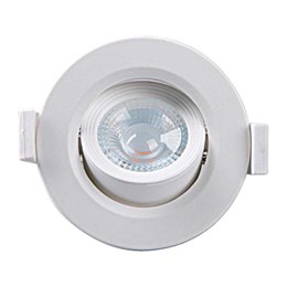 Spot Embutir Dicróica Branco com Lâmpada LED 5W 3000K Redondo [ Alltop MR16 ] (Autovolt) - Taschibra
