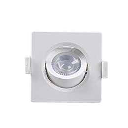 Spot Embutir Dicróica Branco com Lâmpada LED 5W 6500K Quadrado [ Alltop MR16 ] (Autovolt) - Taschibra