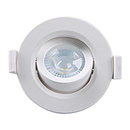 Spot Embutir Dicróica Branco com Lâmpada LED 5W 6500K Redondo [ Alltop MR16 ] (Autovolt) - Taschibra