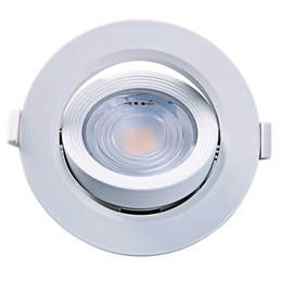 Spot Embutir Dicróica Branco com Lâmpada LED 7W 3000K Redondo [ 15090203 ] (Autovolt) - Taschibra