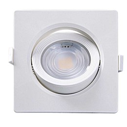 Spot Embutir Dicróica Branco com Lâmpada LED 7W 6500K Quadrado [ 15090196 ] (Autovolt) - Taschibra