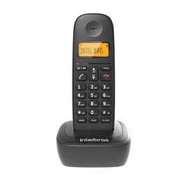 Telefone sem fio com identificador de chamadas e display luminoso preto [ ts2510 ]  intelbras