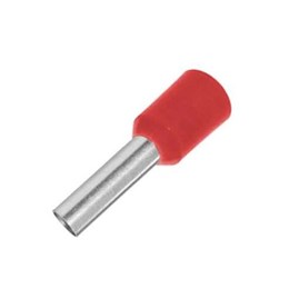 Terminal tubo pre isolado 1,0  10,0mm² 27,5mm vermelho [ 9008 ]  g20