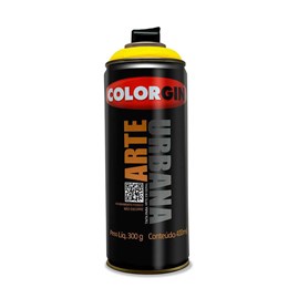 Tinta spray arte urbana amarelo sol 400ml [ 915 ]  colorgin