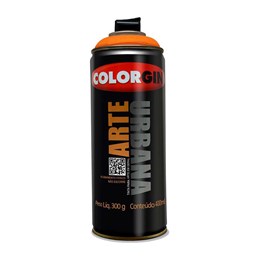 Tinta spray arte urbana laranja 400ml [ 900 ]  colorgin