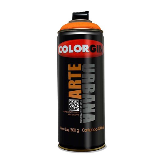 Tinta spray arte urbana laranja 400ml [ 900 ]  colorgin