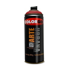Tinta spray arte urbana vermelho cereja  400ml [ 973 ]  colorgin