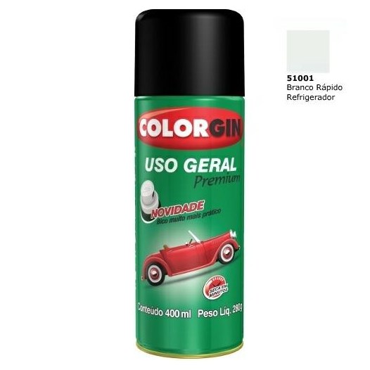Tinta spray branco refrigerador  uso geral [ 051001 ]  colorgin