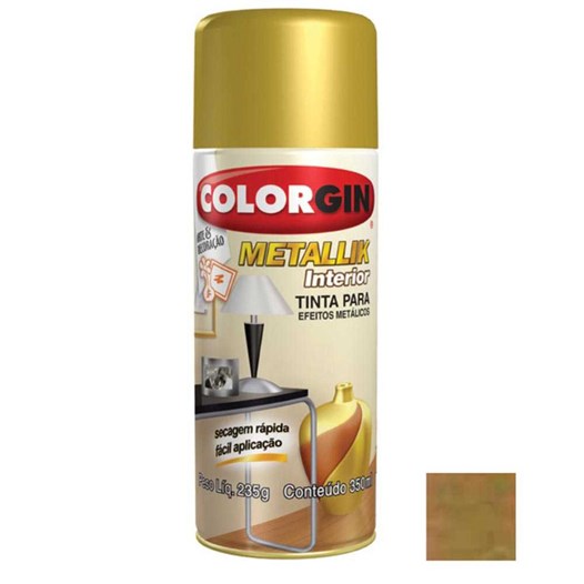 Tinta spray dourado  metallik interior [ 57 ]  colorgin