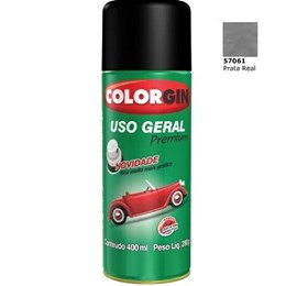 Tinta spray prata real     uso geral [ 57061 ]  colorgin