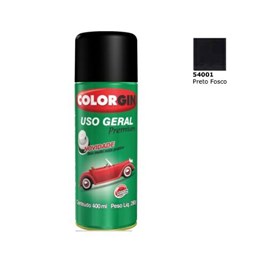 Tinta spray preto fosco    uso geral [ 54001 ]  colorgin