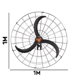 Ventilador oscilante parede 100cm preto 127/220v [ v100nom ]  goar