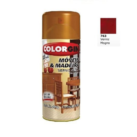 Verniz spray moveis e madeira mogno brilhante [ 763 ]  colorgin