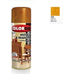 Verniz spray moveis e madeira natural brilhante [ 765 ]  colorgin